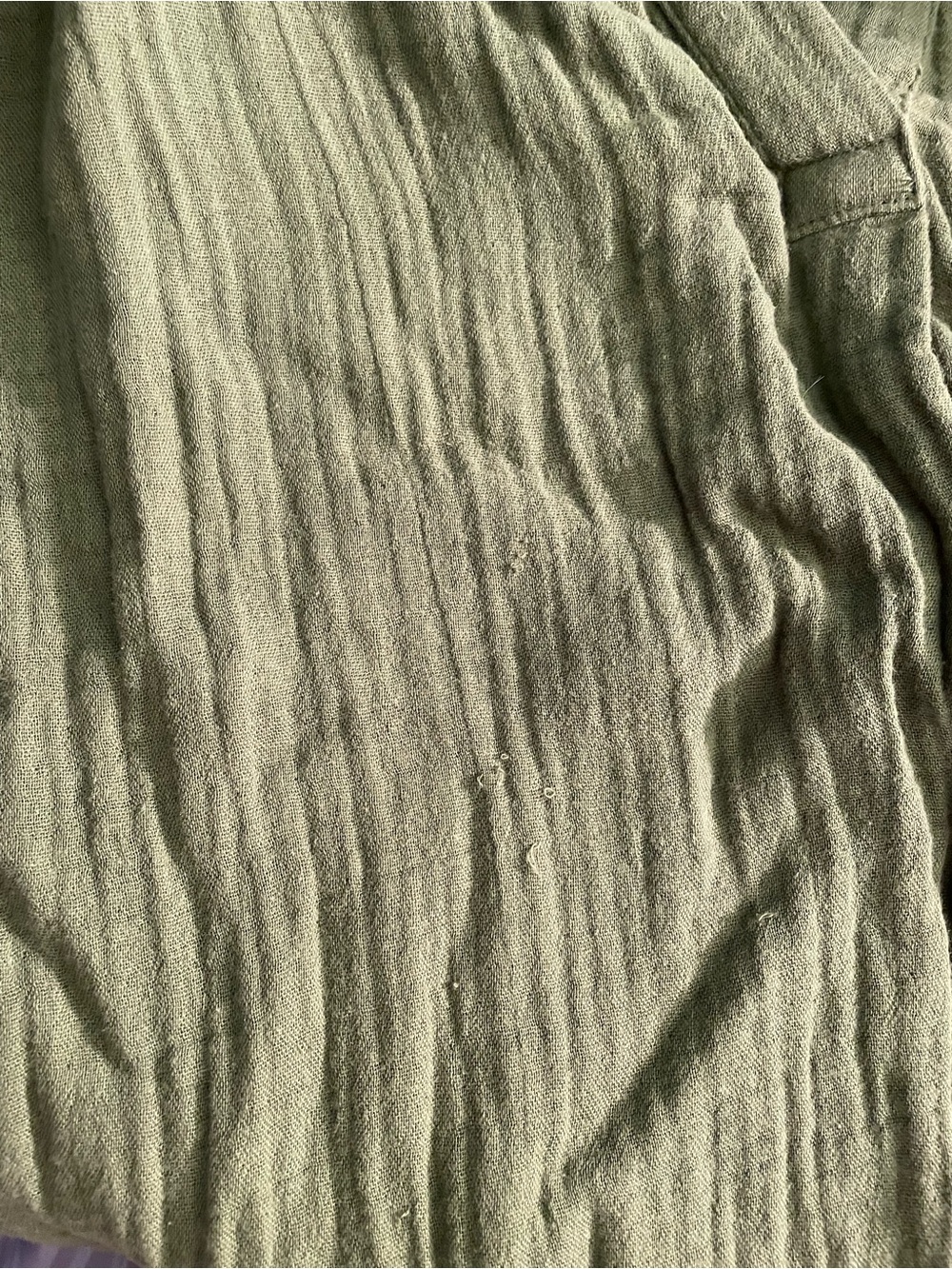 J Crew V-Neck Double Gauze Popover Top Green Women's Large - Picture 6 of 6